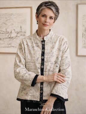 Chico’s Art-to-Wear Linen Blend Jacket | Size 3